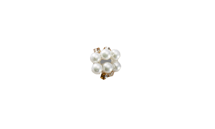 Ribbon center pearl bijou