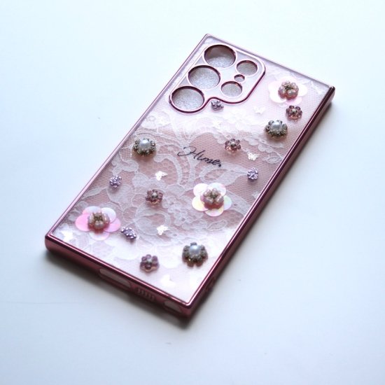 IP-187 Hime.リバーレースフローラリアデコ全機種対応スマホケース