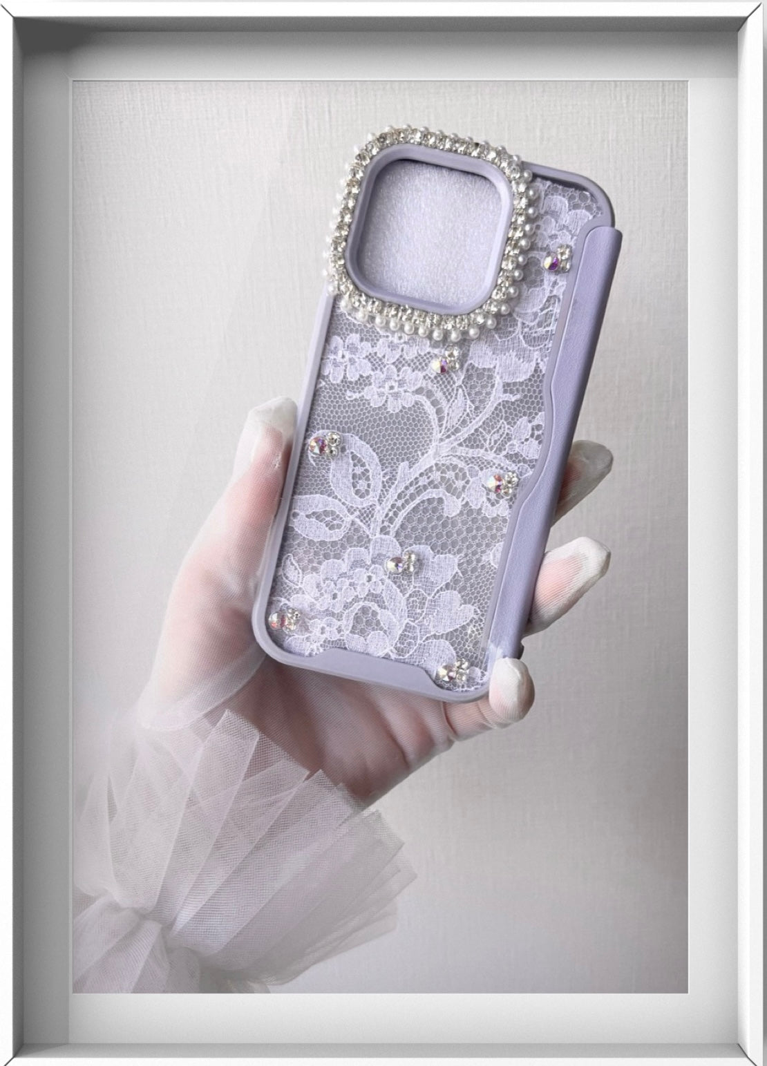 Hime. Classic French Girly River Lace iPhone Case | Elegant Lace & Transparent Design (Compatible with All Models)