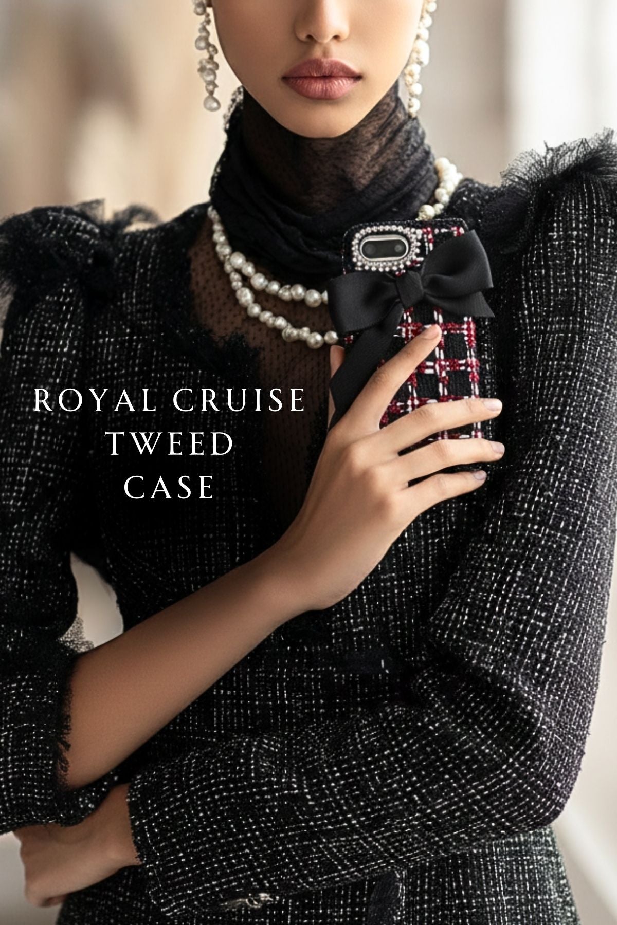 Hime. Royal Cruise Tweed Case｜イタリア×フランス製ツイード リボンオーダースマホケース iPhone Android全機種対応