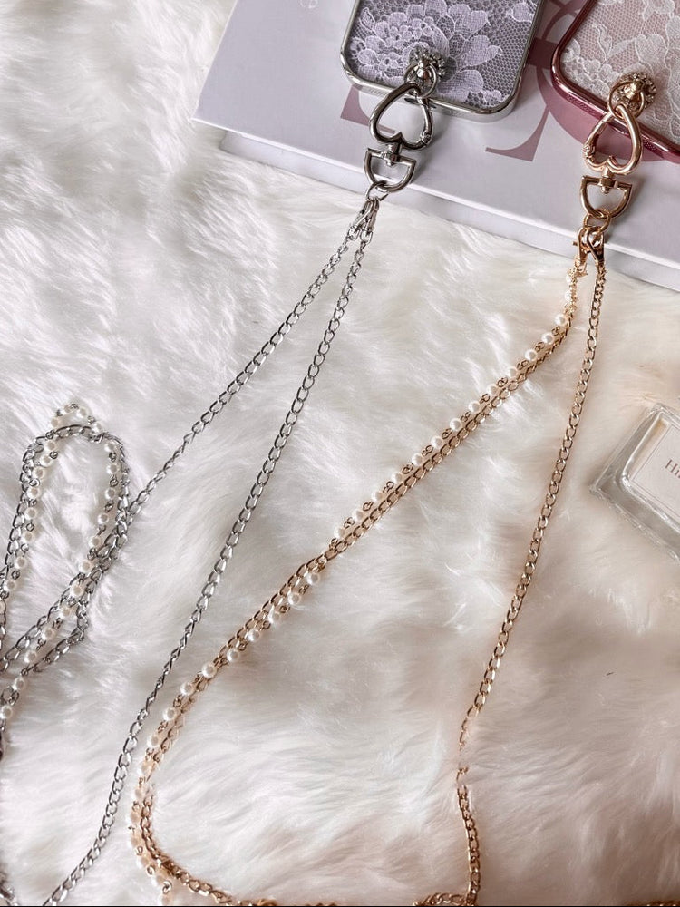 Hime. ハート金具カスタマイズロングチェーン — 3way styling chain strap —